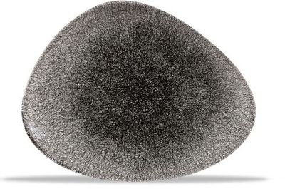 Churchill - Piatto triangolare 26,5 x 20,5 cm Raku Quartz Black Studio Prints