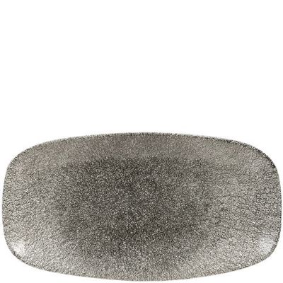 Churchill - Piatto oblungo 29,8 x 15,3 cm Raku Quartz Black Studio Prints