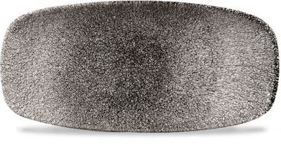 Churchill - Piatto oblungo 26,9 x 12,7 cm Raku Quartz Black Studio Prints