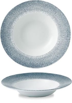 Churchill - Piatto fondo con falda 28 cm Raku Topaz Blue Studio Prints