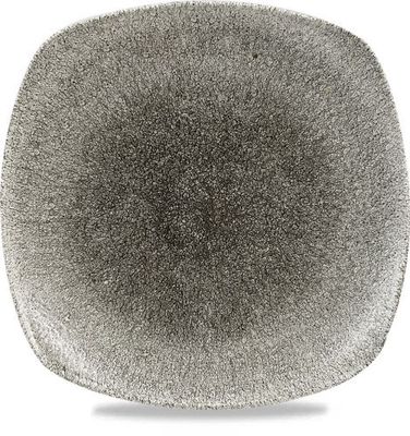 Churchill - Piatto quadrato 25,2 cm Raku Quartz Black Studio Prints