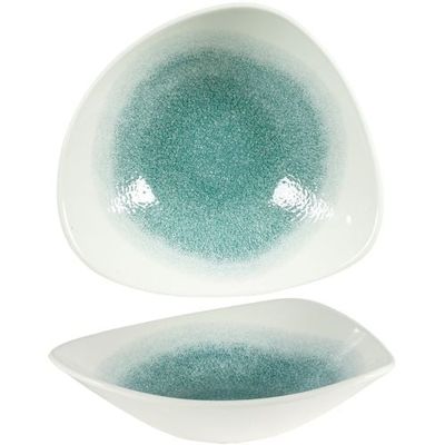 Churchill - Ciotola triangolare 23,5 cm Raku Jade Green Studio Prints
