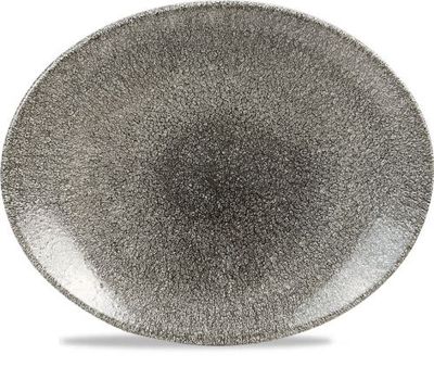 Churchill - Piatto ovale 27 x 22,9 cm Raku Quartz Black Studio Prints
