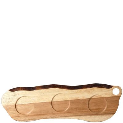 Churchill - Tagliere 3 rientranze 45,5 x 14,5 cm Natural Acacia