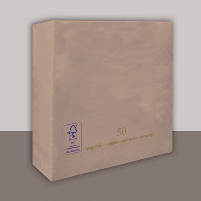 Tovagliolo Tortora 2 veli 25x25 cm 1800 pezzi - Tirolix