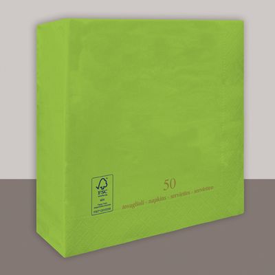 Tovagliolo Kiwi 2 veli 25x25 cm 1800 pezzi - Tirolix