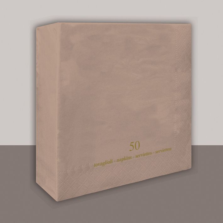 Tovagliolo Tortora 2 veli 40x40 cm 1200 pezzi - Tirolix