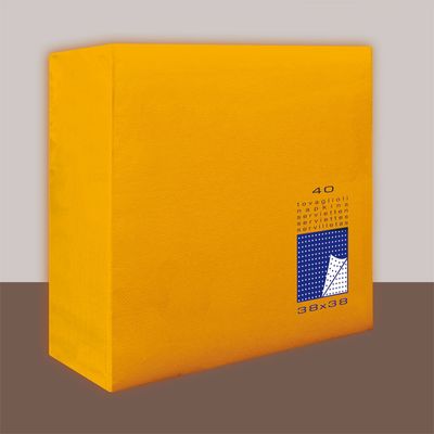 Tovagliolo Giallo sole 2 veli 38x38 cm Punta/Punta 1440 pezzi - Tirolix