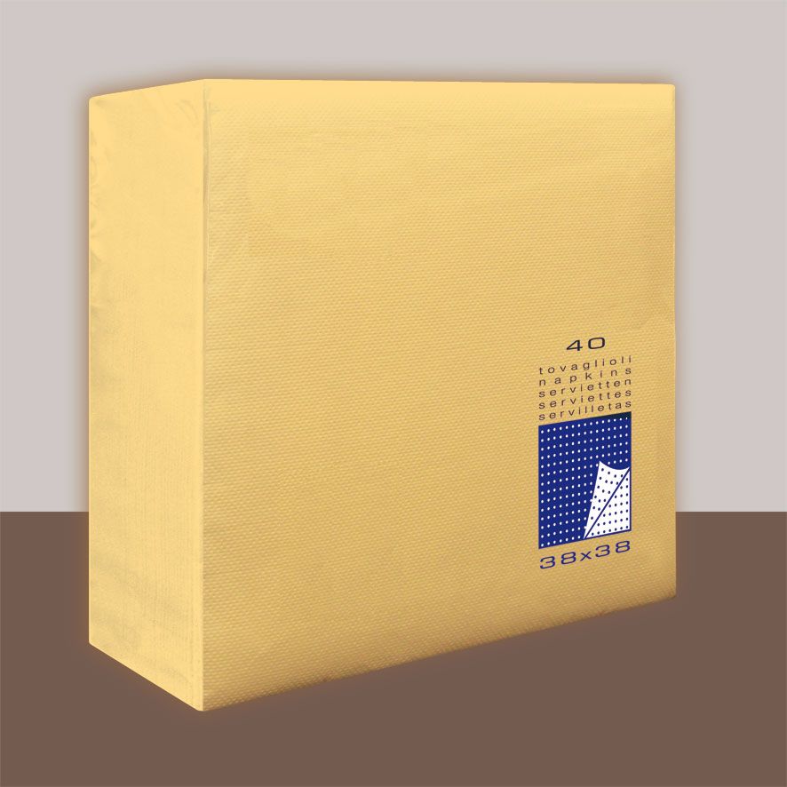 Tovagliolo Champagne 2 veli 38x38 cm Punta/Punta 1440 pezzi - Tirolix