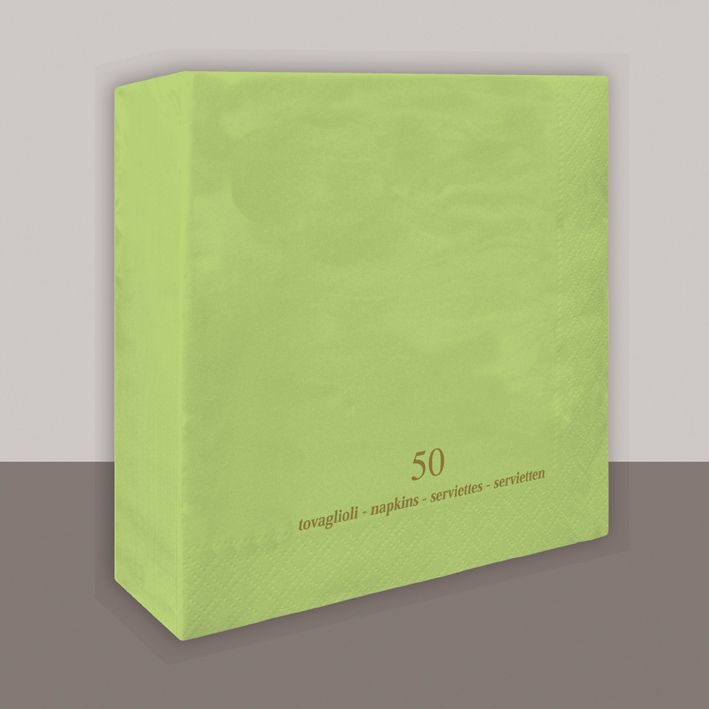 Tovagliolo Verde pommes 2 veli 38x38 cm Punta/Punta 1440 pezzi - Tirolix