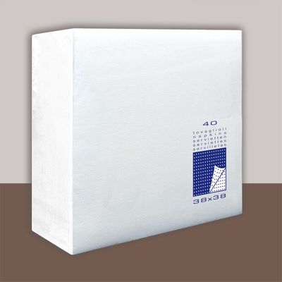 Tovagliolo Bianco 2 veli 38x38 cm Punta/Punta 1440 pezzi - Tirolix