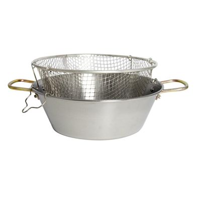 Friggitrice Con Cestello 30 cm 4,5 lt Inox - L.A.R.
