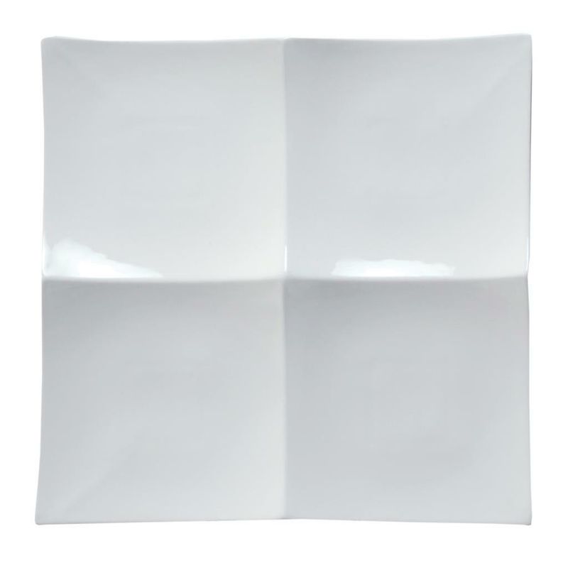Tirolix - Piatto Quadro 4 Scomparti 34,5 x 34,5 cm Antipastiere