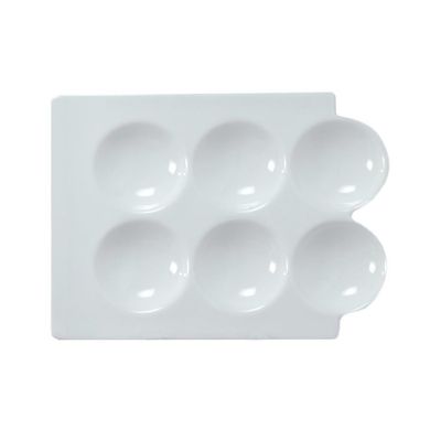 Tirolix - Vassoio Rettangolare 6 Scomparti 25 x 18 cm Antipastiere