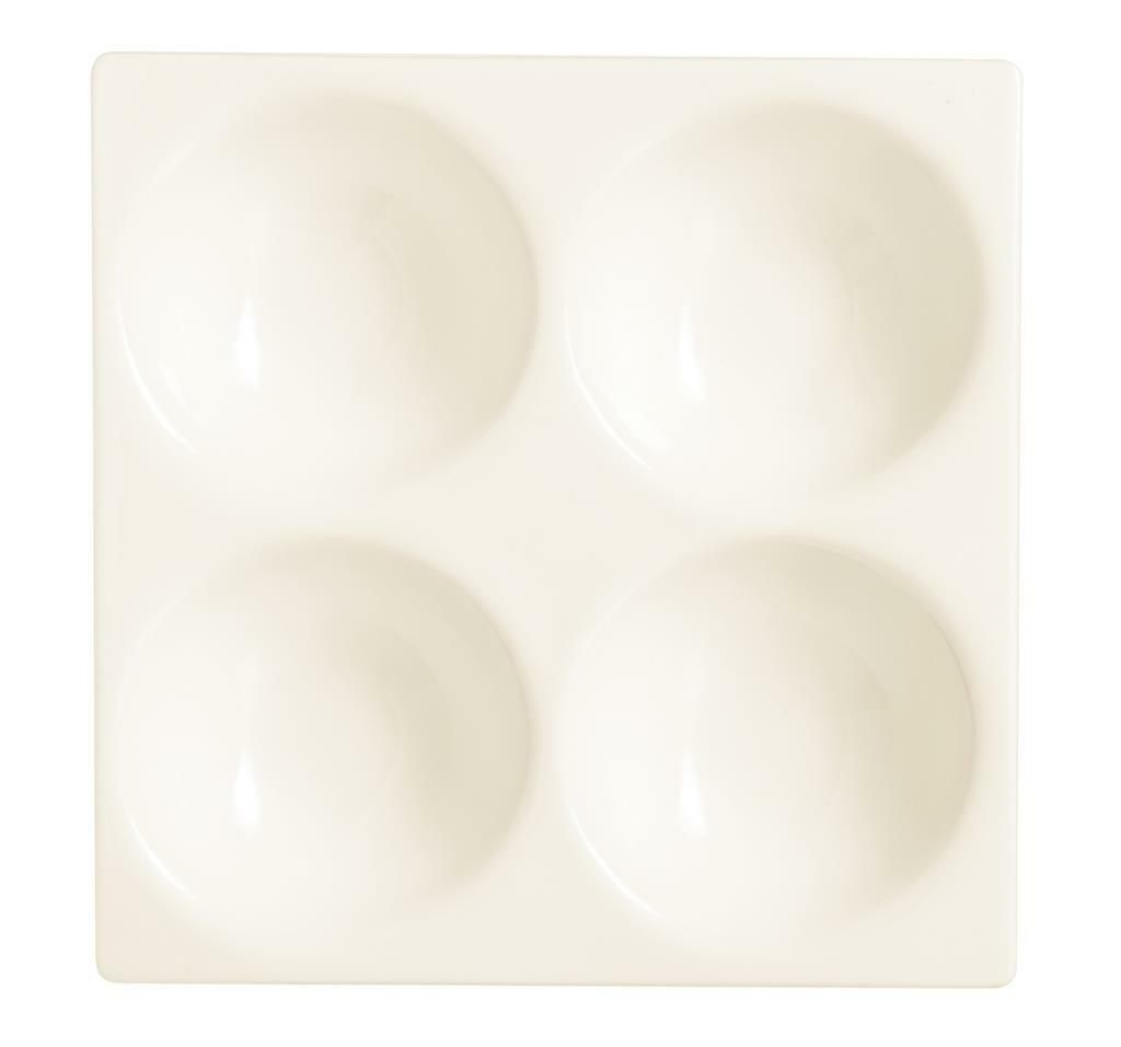 Piattino Antipasto 4 Parti 14 x 14 cm Appetizer - Arcoroc
