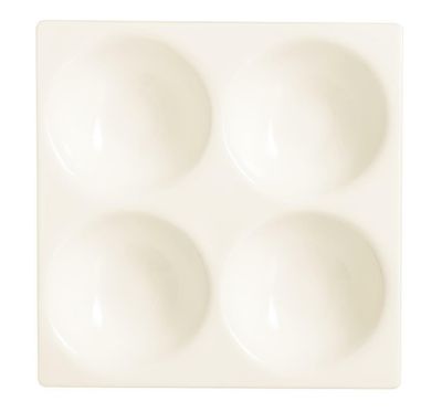 Piattino Antipasto 4 Parti 14 x 14 cm Appetizer - Arcoroc