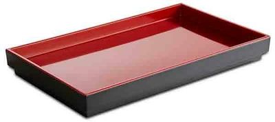 APS - Vassoio GN 1/4 &quot;Asia Plus&quot; 16,2 x 26,5 cm Rosso, Nero