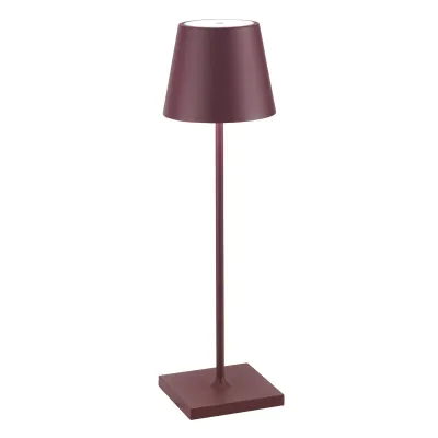 Lampada da tavolo 38 x 11 cm Poldina Bordeaux - Zafferano
