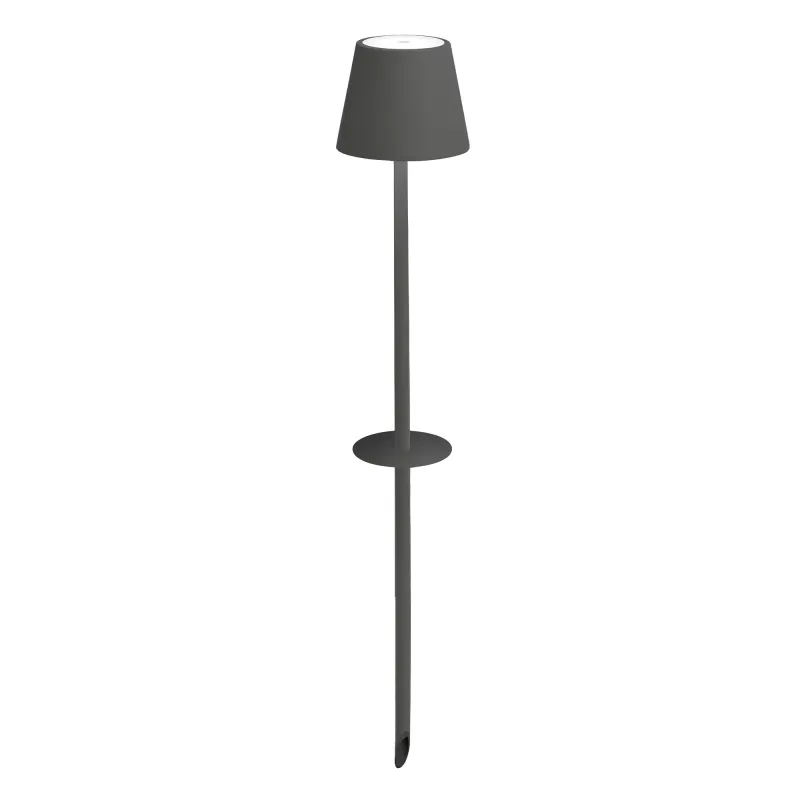 Lampada con picchetto 60 x 11 cm Poldina Grigio Scuro - Zafferano