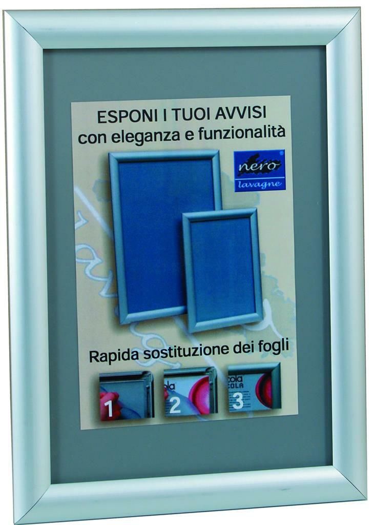 Cornice 21x30 cm Alluminio Scatto EN04 Nero Lavagne
