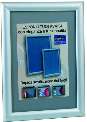 Cornice 21x30 cm Alluminio Scatto EN04 Nero Lavagne