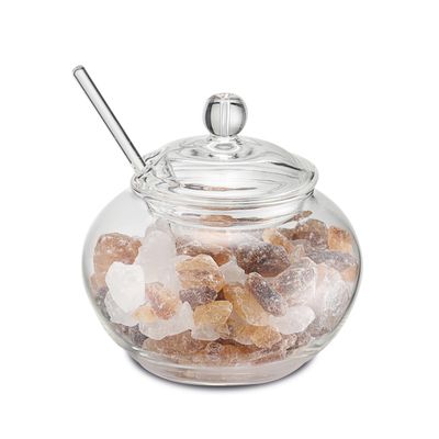 Zuccheriera in vetro con coperchio e cucchiaio 10 cm - Weis