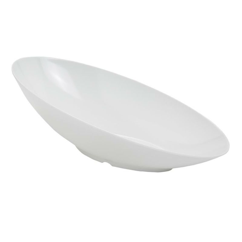 Tirolix - Ciotola Ovale Obliqua 51 x 25 cm Bianco Melamina