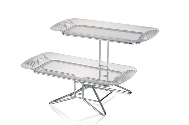 Tirolix - Stand 2 Vassoi Rettangolari 39 x 18 cm Show