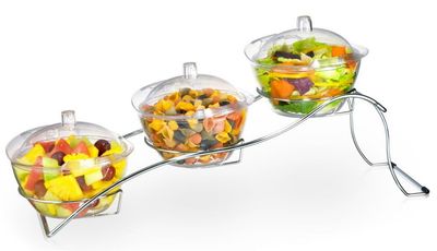 Tirolix - Stand 3 Ciotole con Coperchi 20 cm Show