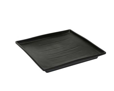 Tirolix - Piatto Quadro 25,5 x 25,5 cm Nero Melamina