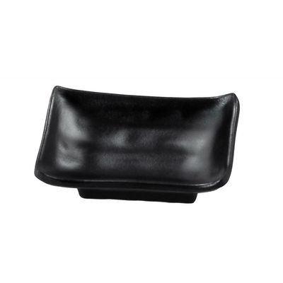 Tirolix - Piattino Rettangolare 10 x 6,5 cm Nero Melamina