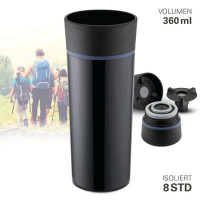 Thermos isolato sottovuoto 360 ml Nero - Weis