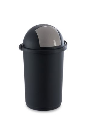 Portabox Con Coperchio 50 lt Grigio Push - Giganplast