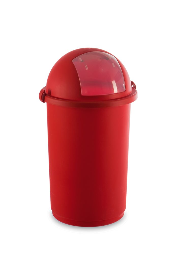 Portabox Con Coperchio 50 lt Rosso Push - Giganplast