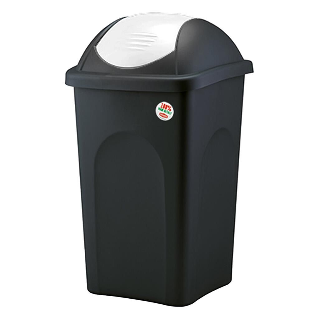 Pattumiera Raccolta Differenziata 60 lt Nero/Bianco Basculina - Stefanplast