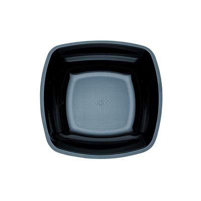 Piatto Fondo Quadro 18 x 18 cm Nero - Gold Plast