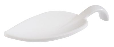 APS - Cucchiaio da finger food "Leaf" 4,5 x 10 cm Bianco