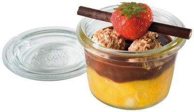 APS -  Set da 12 bicchieri con coperchio &quot;Weck&quot; 0,08L