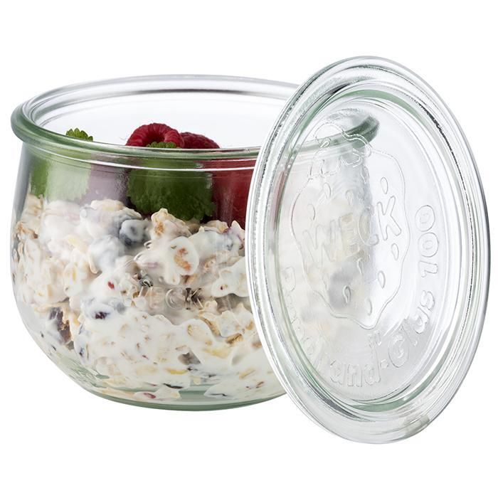 APS - Set 6 bicchieri con coperchio &quot;Weck&quot; 0,58L