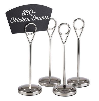 APS - Set 4 porta carte 15,5 x 5 cm Argento