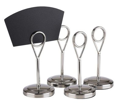 APS - Set 4 porta carte 10,5 x 5 cm Argento