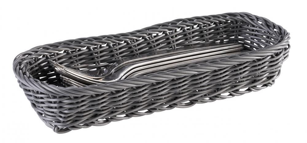 APS - Cesto rettangolare "Economic" 10 x 27 cm Grigio