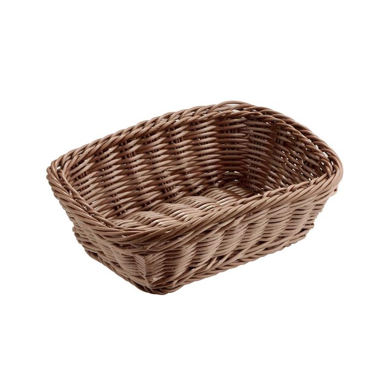 APS - Cesto buffet rettangolare &quot;Economic&quot; 18,5 x 24 cm Marrone