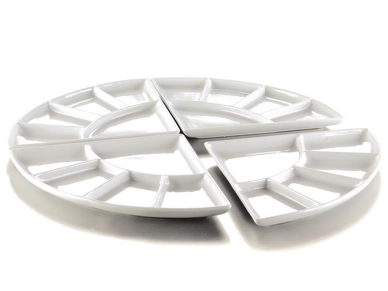 Piatto con 5 Scomparti 37 x 26 cm Complementi - Mps