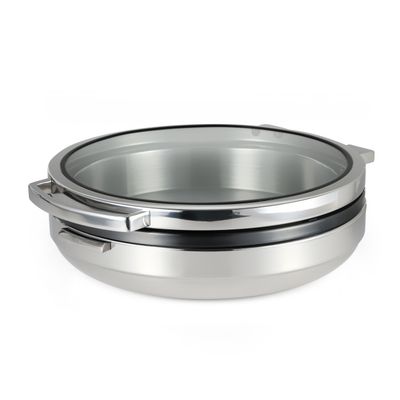 Yegam - Scaldavivande tondo con banda PVD nera 42 cm