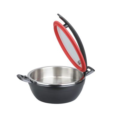 Yegam - Scaldavivande tondo a induzione rosso 45 x 33 cm Artisan