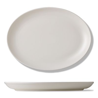 Yegam - Piatto coupe ovale 24 cm China White