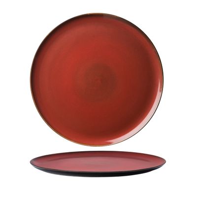 Yegam - Piatto tondo coupe 16,5 cm Rustic Red