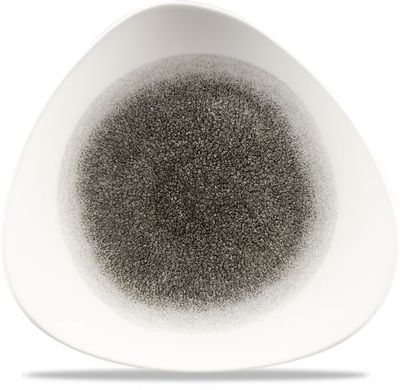 Churchill - Piatto triangolare 28,5 cm Raku Quartz Black Studio Prints