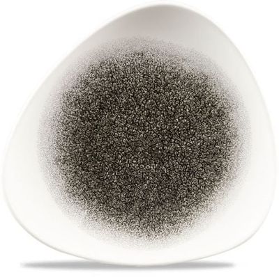 Churchill - Piatto triangolare 20,3 cm Raku Quartz Black Studio Prints